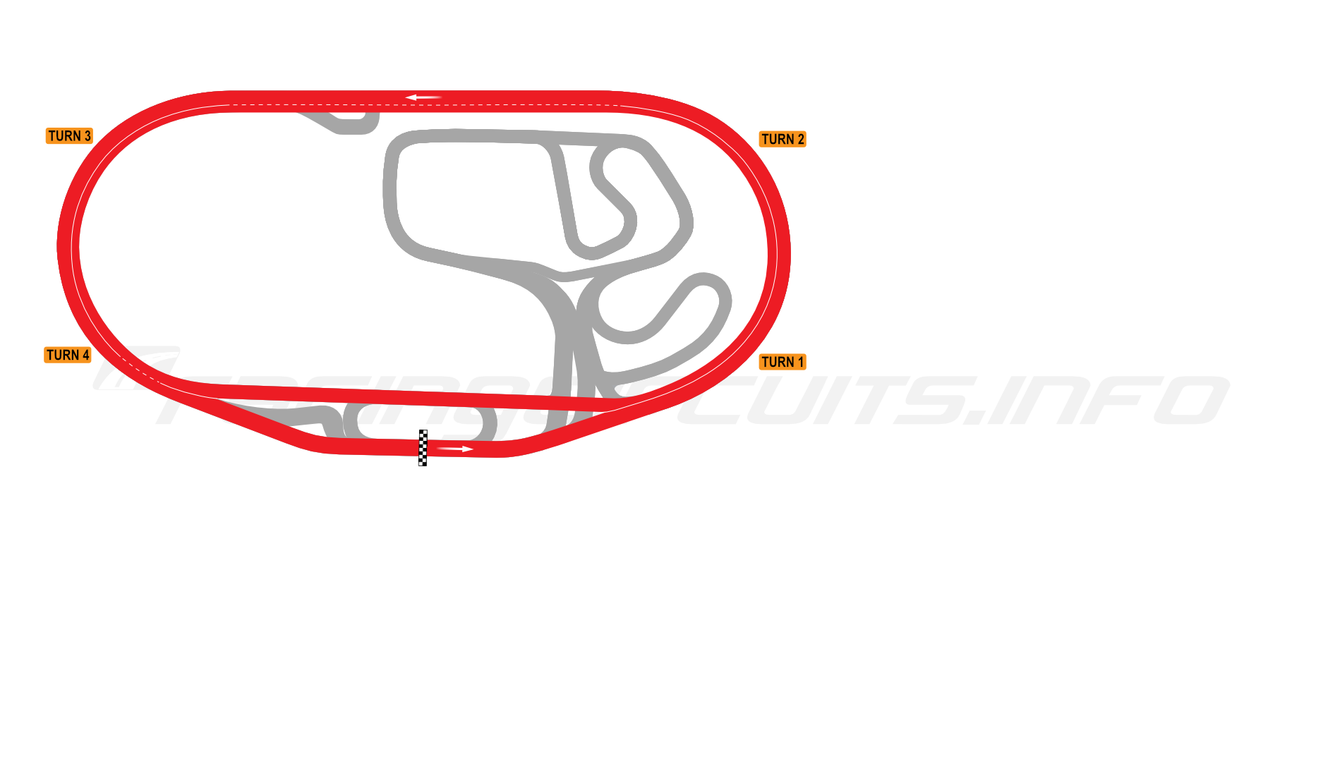 Map of Charlotte Motor Speedway, Oval Superspeedway 2019-23
